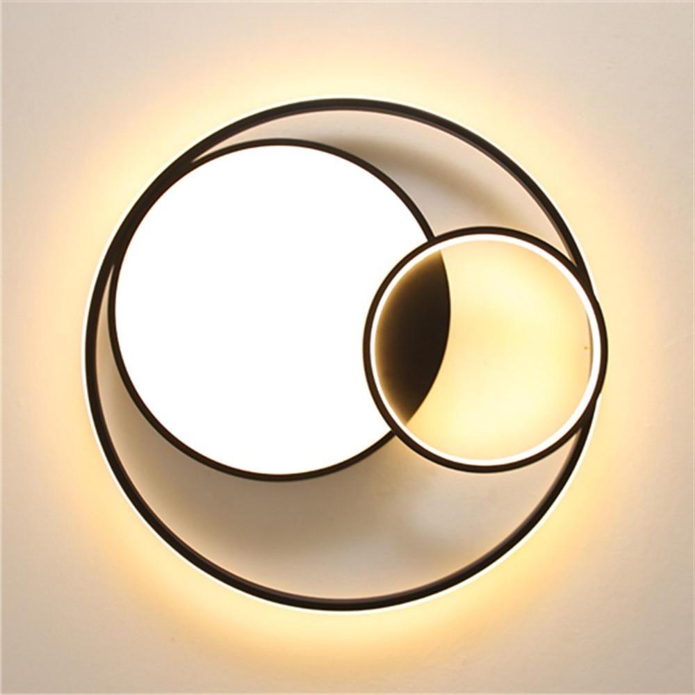 Geometric Three Ring LED Flush Mount Ceiling Light Modern Triple Circle Fixture for Home