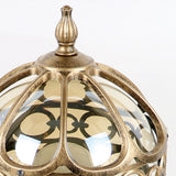 Black Aluminum Round Ball Fence Post Light Waterproof Outdoor Garden Pillar Lamp