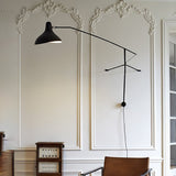 Black Industrial Mantis Arm Swing Bracket Wall Lamp Adjustable Iron Helical Sconce Lighting