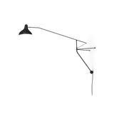 Black Industrial Mantis Arm Swing Bracket Wall Lamp Adjustable Iron Helical Sconce Lighting