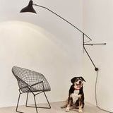 Black Industrial Mantis Arm Swing Bracket Wall Lamp Adjustable Iron Helical Sconce Lighting
