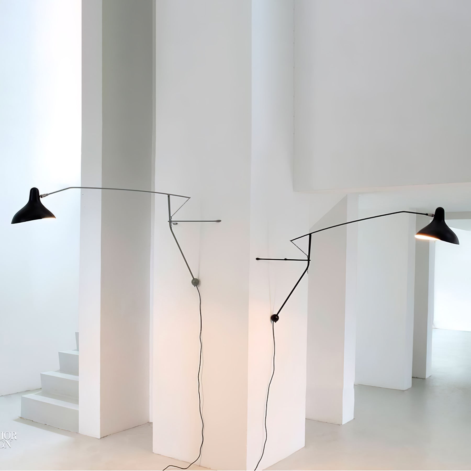 Black Industrial Mantis Arm Swing Bracket Wall Lamp Adjustable Iron Helical Sconce Lighting