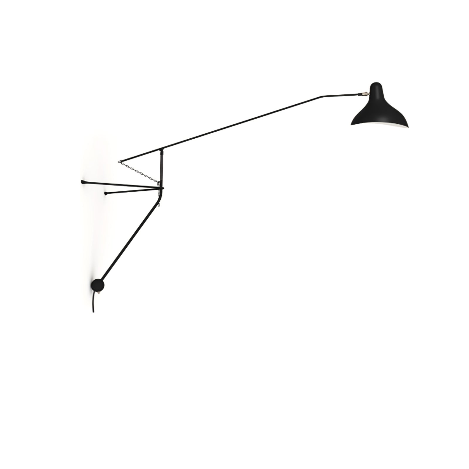 Black Industrial Mantis Arm Swing Bracket Wall Lamp Adjustable Iron Helical Sconce Lighting
