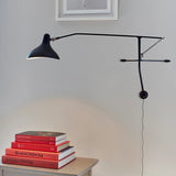 Black Industrial Mantis Arm Swing Bracket Wall Lamp Adjustable Iron Helical Sconce Lighting