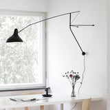 Black Industrial Mantis Arm Swing Bracket Wall Lamp Adjustable Iron Helical Sconce Lighting