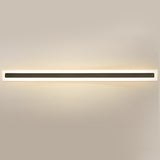 Black Linear LED Outdoor Wall Sconce Waterproof Exterior Lighting for Porch and Garden