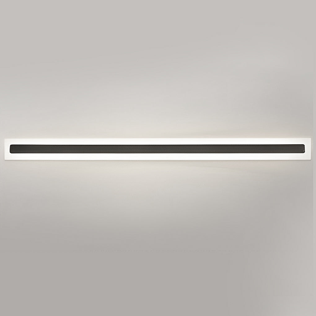 Black Linear LED Outdoor Wall Sconce Waterproof Exterior Lighting for Porch and Garden