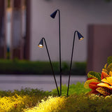 Black Multi Head Industrial LED Floor Lamp with Rotating Arc Downlight for Indoor and Outdoor Use