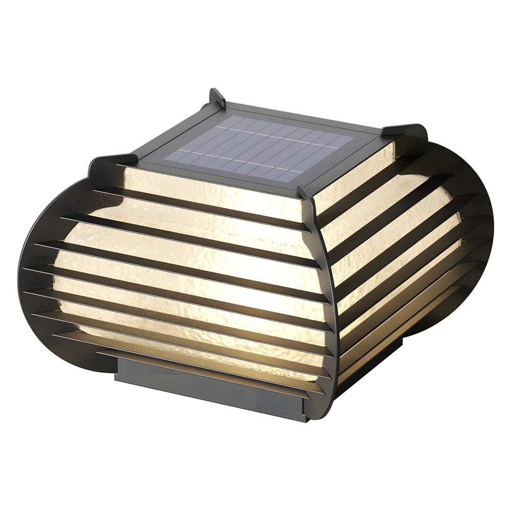 Black Outdoor Pier Mount Post Light with Lattice Design Solar and Hardwired Dual Power Path Lighting