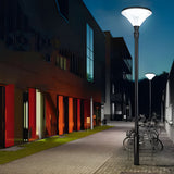 Black Outdoor Solar Powered LED Post Light Waterproof Garden Street Lamp with Pole Option