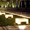 Black Square Outdoor Solar Post Lights Waterproof Modern LED Landscape Lamp for Fence and Garden
