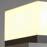 Black Square Outdoor Solar Post Lights Waterproof Modern LED Landscape Lamp for Fence and Garden