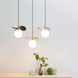 Blanca Modern Iron and Glass Globe Pendant Light Fixture for Contemporary Indoor Ceiling Decor