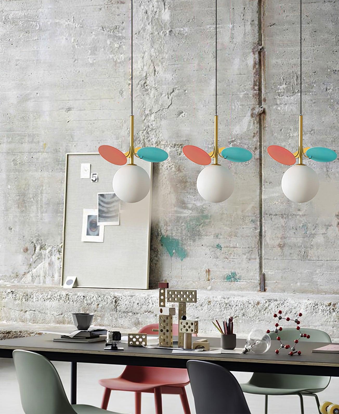 Blanca Modern Iron and Glass Globe Pendant Light Fixture for Contemporary Indoor Ceiling Decor