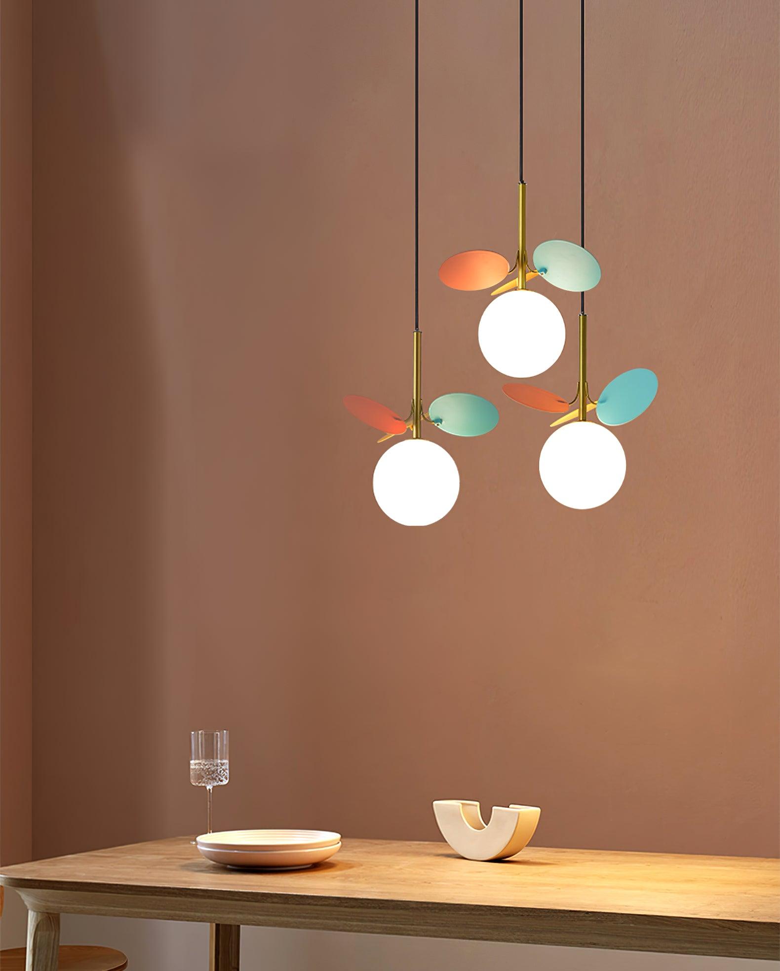 Blanca Modern Iron and Glass Globe Pendant Light Fixture for Contemporary Indoor Ceiling Decor