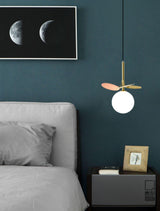 Blanca Modern Iron and Glass Globe Pendant Light Fixture for Contemporary Indoor Ceiling Decor