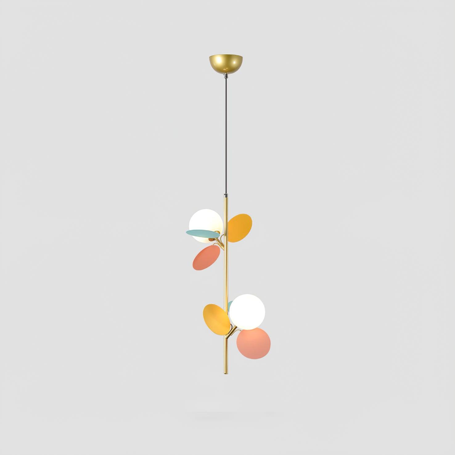 Blanca Modern Iron and Glass Globe Pendant Light Fixture for Contemporary Indoor Ceiling Decor