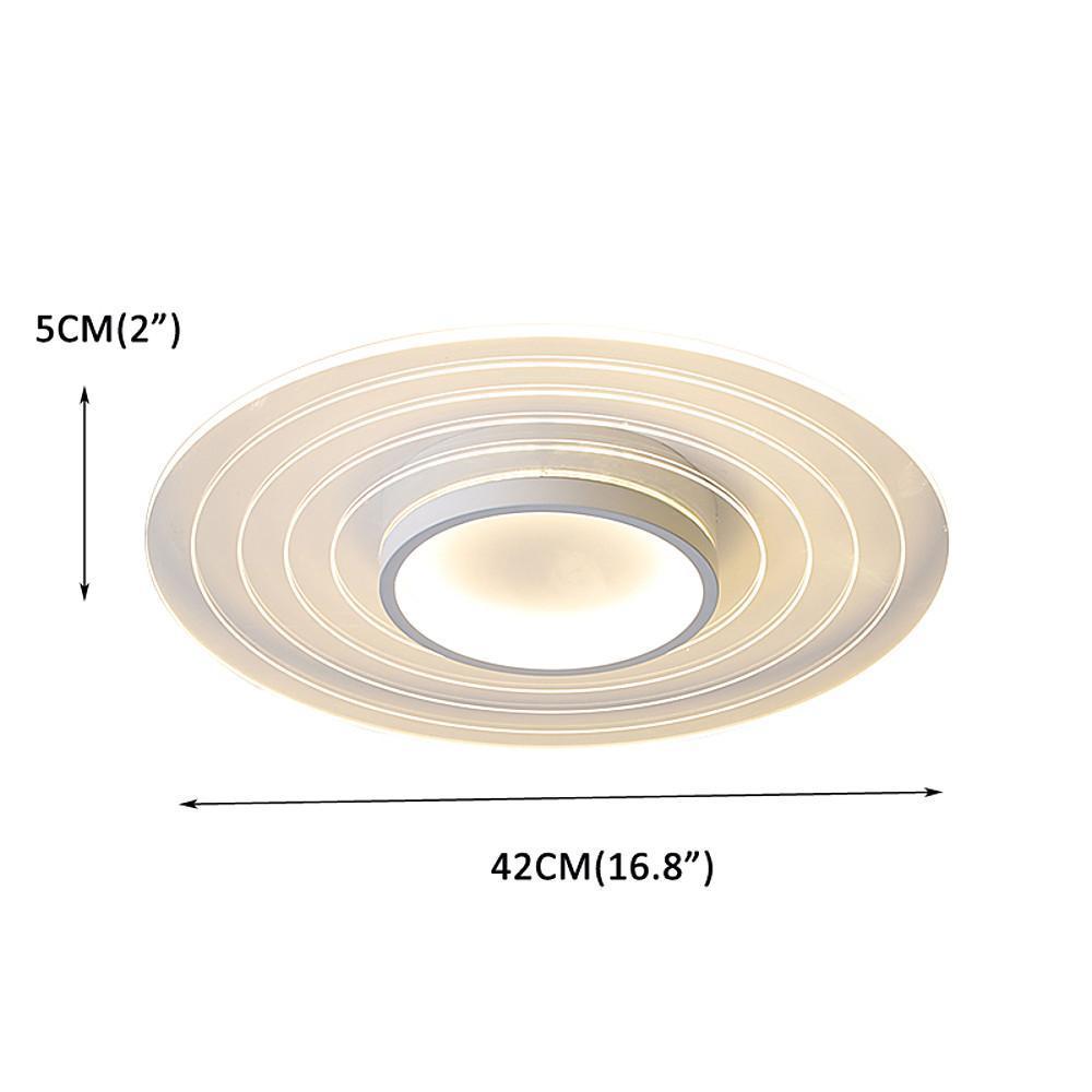 Modern Geometric Multiple Circles Dimmable LED Flush Mount Ceiling Light Fixture for Living Room
