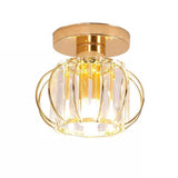 Modern Crystal Oval LED Flush Mount Ceiling Light for Hallway and Bedroom