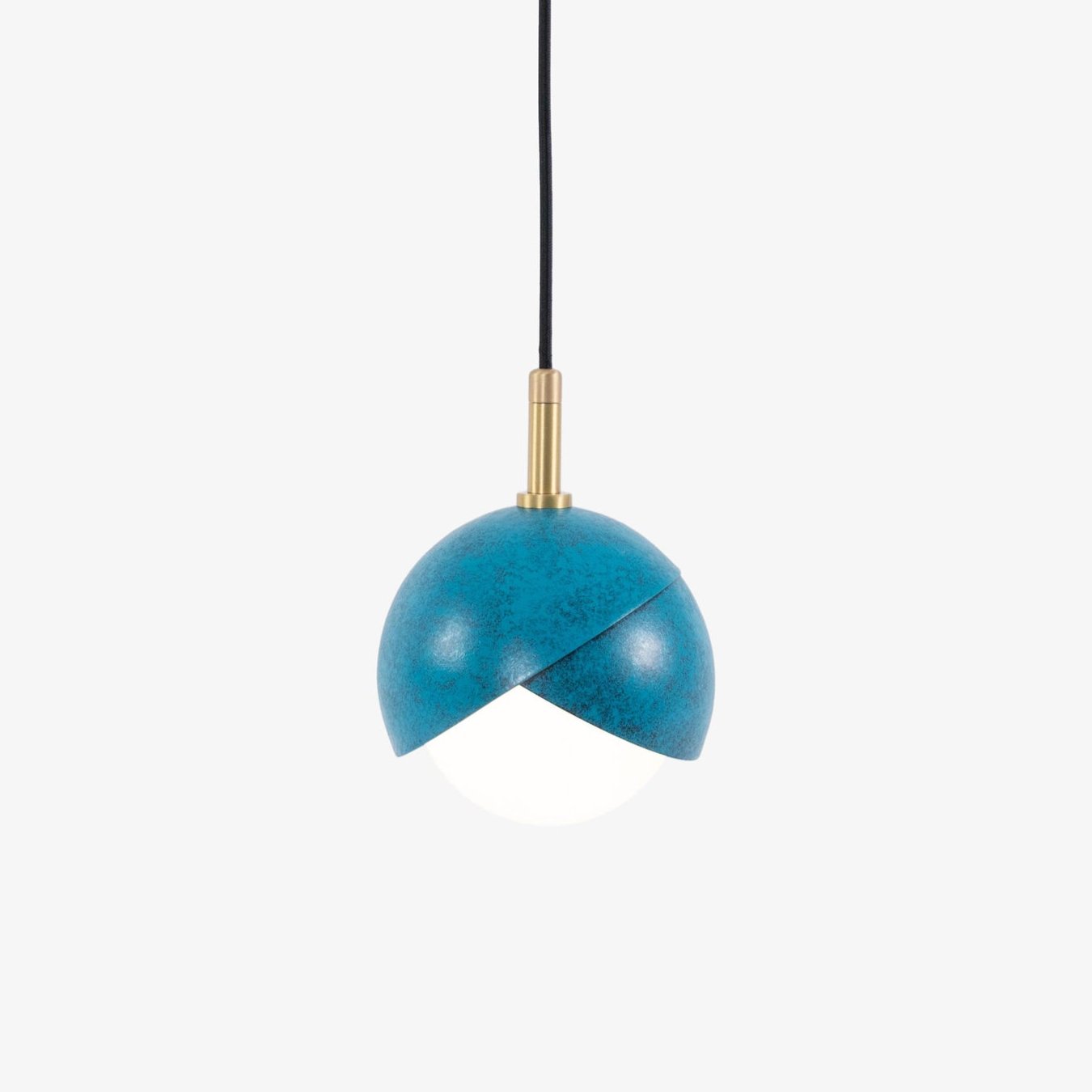 Blue Drop Pendant Light Modern Glass Globe Ceiling Fixture for Luxury Interiors