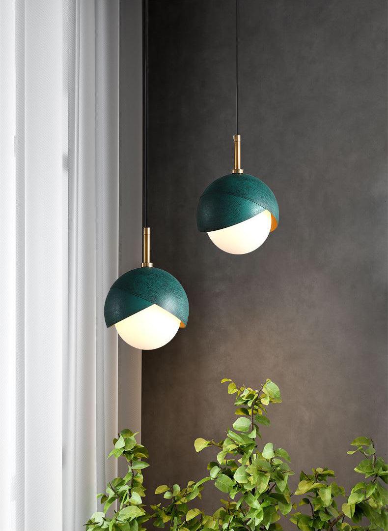 Blue Drop Pendant Light Modern Glass Globe Ceiling Fixture for Luxury Interiors