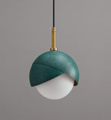 Blue Drop Pendant Light Modern Glass Globe Ceiling Fixture for Luxury Interiors