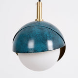 Blue Drop Pendant Light Modern Glass Globe Ceiling Fixture for Luxury Interiors