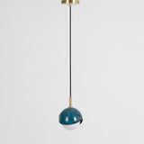 Blue Drop Pendant Light Modern Glass Globe Ceiling Fixture for Luxury Interiors