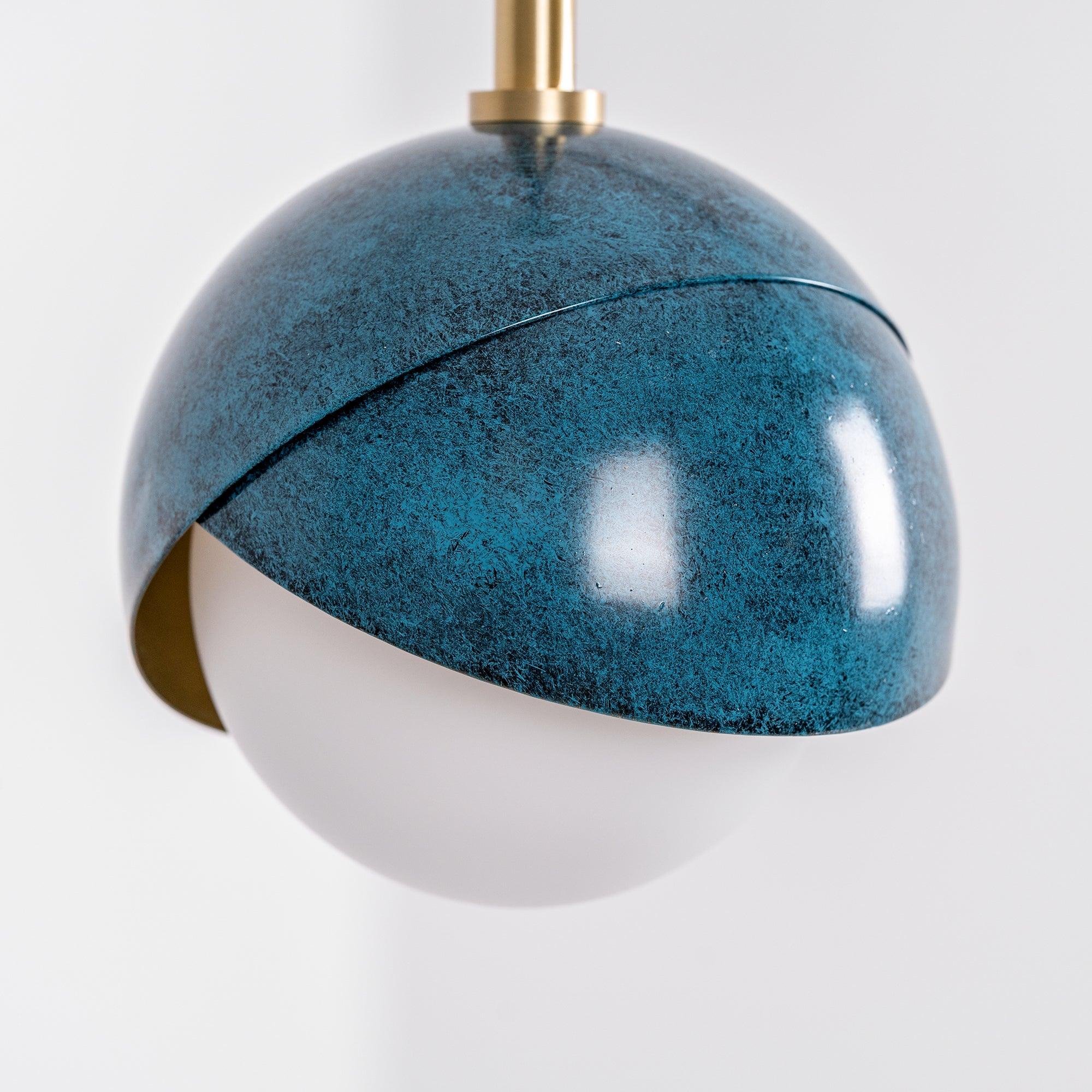 Blue Drop Pendant Light Modern Glass Globe Ceiling Fixture for Luxury Interiors