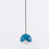 Blue Drop Pendant Light Modern Glass Globe Ceiling Fixture for Luxury Interiors