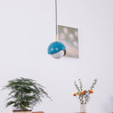 Blue Drop Pendant Light Modern Glass Globe Ceiling Fixture for Luxury Interiors