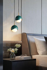 Blue Drop Pendant Light Modern Glass Globe Ceiling Fixture for Luxury Interiors