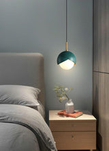 Blue Drop Pendant Light Modern Glass Globe Ceiling Fixture for Luxury Interiors