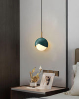 Blue Drop Pendant Light Modern Glass Globe Ceiling Fixture for Luxury Interiors