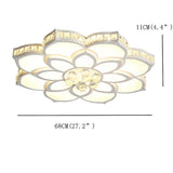 Modern Flower Shaped Dimmable LED Flush Mount Ceiling Light Creative Acrylic Floral Lighting Fixture