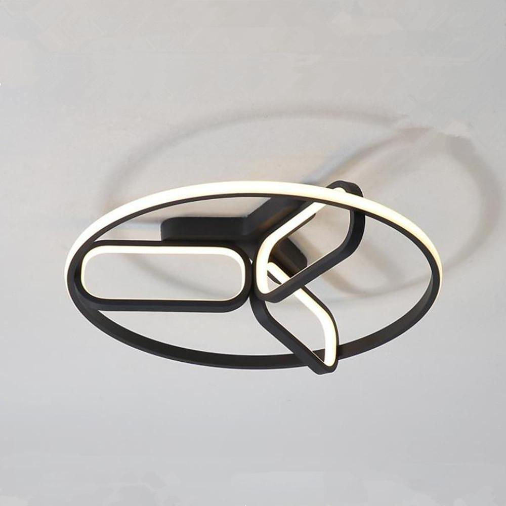 Geometric Rounded Rectangle LED Flush Mount Ceiling Light for Modern Bedroom Decor