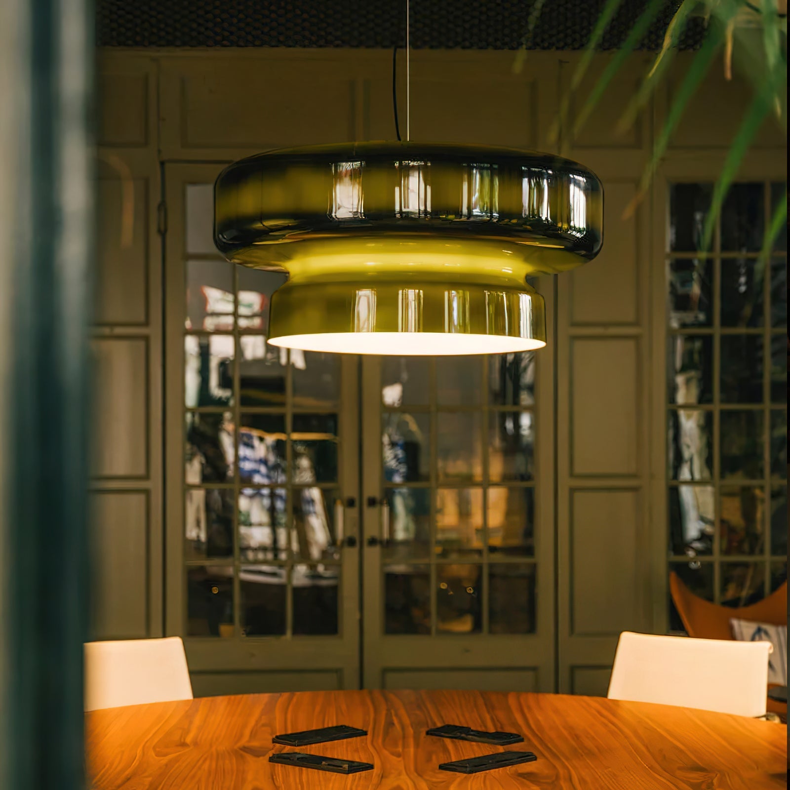 Bohemia Modern Blown Glass Pendant Light Organic Shape Hanging Chandelier for Dining Room