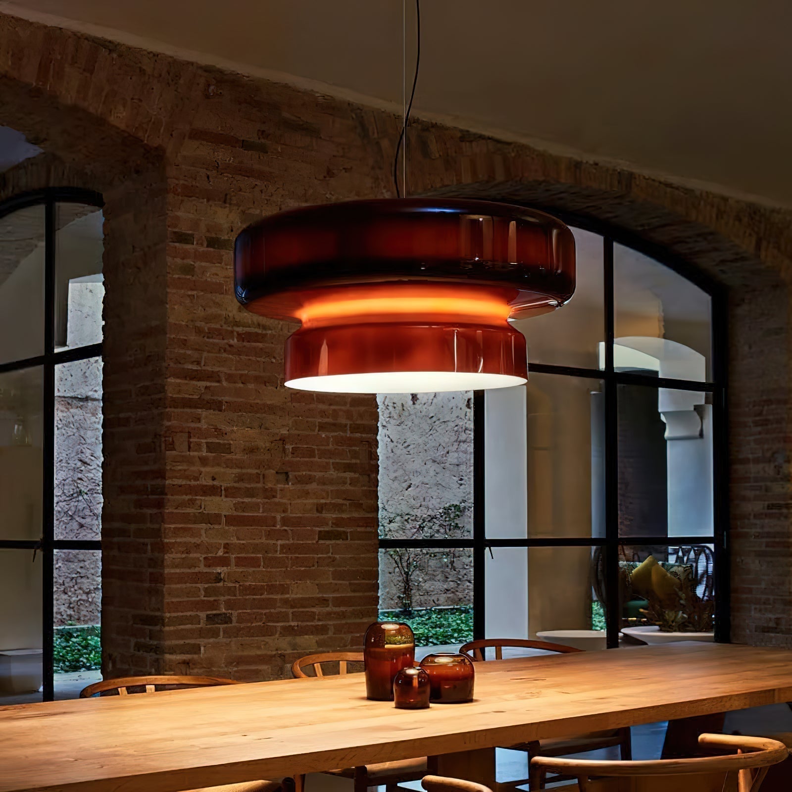Bohemia Modern Blown Glass Pendant Light Organic Shape Hanging Chandelier for Dining Room