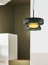 Bohemia Modern Blown Glass Pendant Light Organic Shape Hanging Chandelier for Dining Room