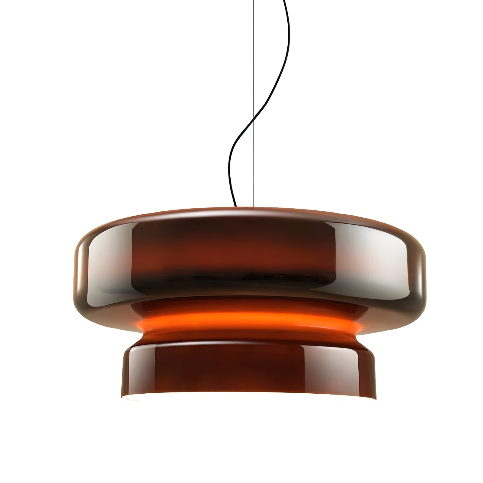 Bohemia Modern Blown Glass Pendant Light Organic Shape Hanging Chandelier for Dining Room