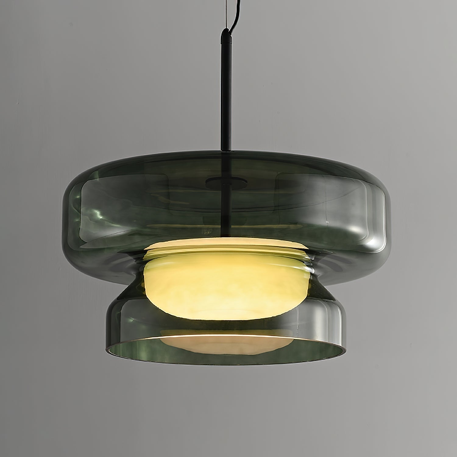 Bohemia Modern Blown Glass Pendant Light Organic Shape Hanging Chandelier for Dining Room