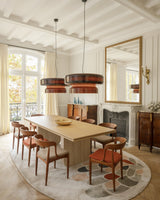 Bohemia Modern Blown Glass Pendant Light Organic Shape Hanging Chandelier for Dining Room