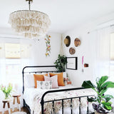 Bohemian Tassel Fringe Chandelier Fabric Pendant Light for Elegant Living Room and Bedroom Lighting