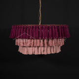 Bohemian Tassel Fringe Chandelier Fabric Pendant Light for Elegant Living Room and Bedroom Lighting