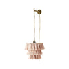 Bohemian Tassel Wall Sconce Layered Fabric Fringe Wall Lamp Decorative Indoor Light