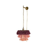 Bohemian Tassel Wall Sconce Layered Fabric Fringe Wall Lamp Decorative Indoor Light