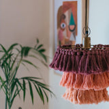 Bohemian Tassel Wall Sconce Layered Fabric Fringe Wall Lamp Decorative Indoor Light