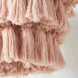 Bohemian Tassel Wall Sconce Layered Fabric Fringe Wall Lamp Decorative Indoor Light