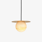 Borra Alabaster and Brass Pendant Light Luxury Modern LED Hanging Lamp