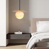 Borra Alabaster and Brass Pendant Light Luxury Modern LED Hanging Lamp